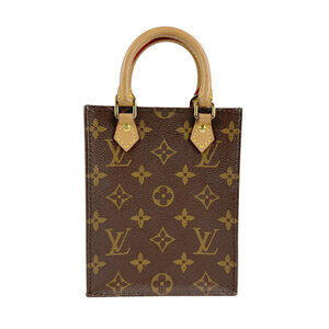 Louis Vuitton Monogram Leather Brown Sac Plat handbag shoulder bag brown canvas